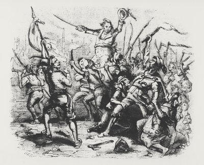 Luddite Rioters by English School